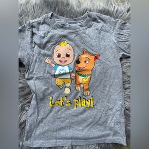 Cocomelon Gray Tee Shirt Top Grey